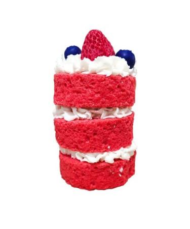 Candle-Pop Candles - Amazing Super Realistic-Looking Beautifully Scented Cake Candles - 100% Soy Wax with Essential Oils - Long Burn Time - Strawberry Cake - Strawberry Scented