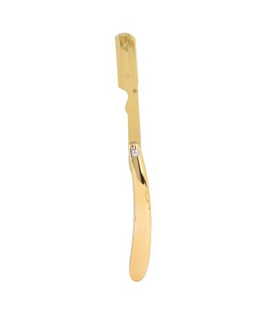Golden Stainless Steel Men's Razor - Premium Hand Shaver for Home & Barber Use (No Blade Included) - International Shipping Available - Buy Online on GoSupps.com