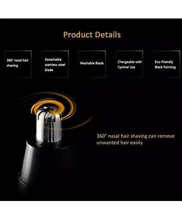 Buy 2-in-1 USB Nose Hair Trimmer for Men - Effortless Grooming for Nose Beard Sideburns & Eyebrows | International Shipping Available - Buy Online on GoSupps.com