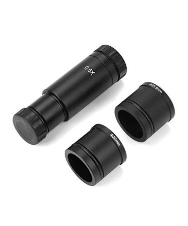 Microscope Adapter 0.5 C Mount Lens Adapter Set 23.2mm/30mm /30.5mm Ports for CCD Camera and Digital Eyepiece