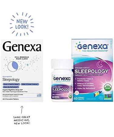 Genexa Sleepology Nighttime Sleep Aid - 180 Tablets (3pk) | Fall Asleep, Wake Up Refreshed | Certified Organic & Non-GMO | Physician Formulated | Homeopathic 60 Count (Pack of 3) - Buy Online on GoSupps.com