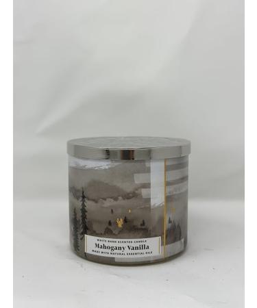 Mahogany Vanilla 3 Wick Candle 14.5 oz / 411 g Made with Natural Essential Oil