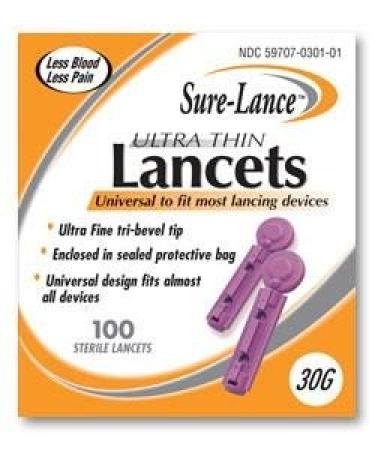 Sure-Lance Ultra Thin Lancets-30G-100 ct.