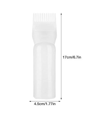 Hair Oil Applicator Bottle - Portable Root Ridge Applicator with Graded Scale for Salon Quality Hair Coloring | Set of 1/3 White - Buy Online on GoSupps.com