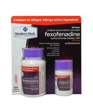 Member's Mark 180mg Fexofenadine Allergy (120 ct.)