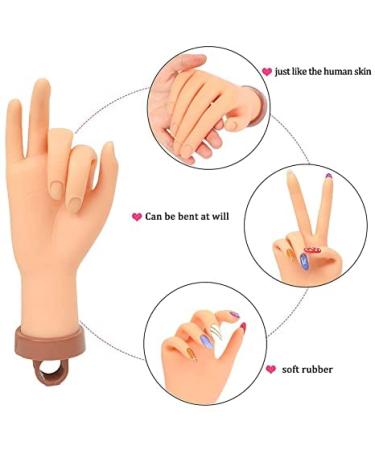 Nude Practice Hand for Acrylic Nails - Mannequin Hand with Clamp Holder for Nail Art Training and Fake Nails Practice - Buy Online on GoSupps.com