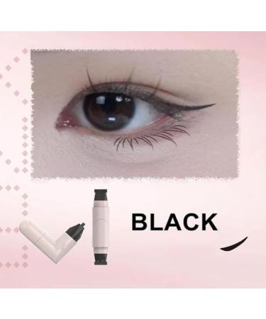  Mciluyaiio Integrated rotating eyeliner stamp pen dual liquid head precision eyeliner stamp easy one-stroke application water and smudge resistant (brown) - Buy Online on GoSupps.com