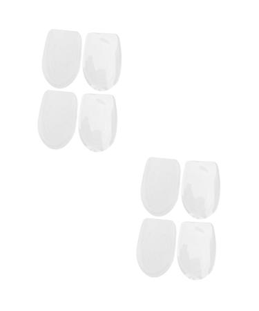 4 Pairs Silicone Heightening Insole Massage Heighten Insole Foot Protection Pad Increase Lifting Socks Hidden Insole Silicone Heel Cushion Height Increase Pad Heel Support Pad