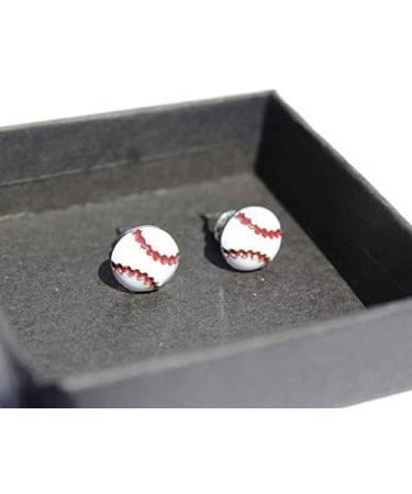 Baseball Stud Earrings Set - 2 Pairs (Small) - Buy Online on GoSupps.com