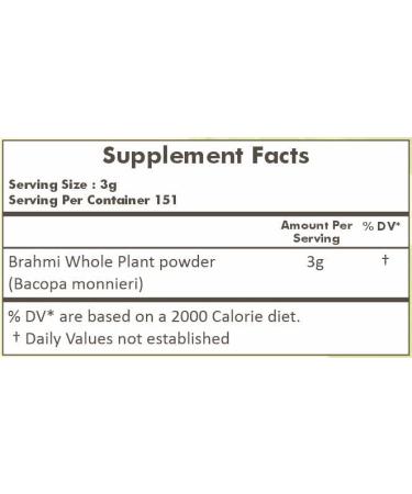 HERBAL HILLS Brahmi Powder Bacopa Monnieri Hair Care 1 Pound | 16 oz Pack of 1 (16 Ounce Pack Of 1) - Buy Online on GoSupps.com