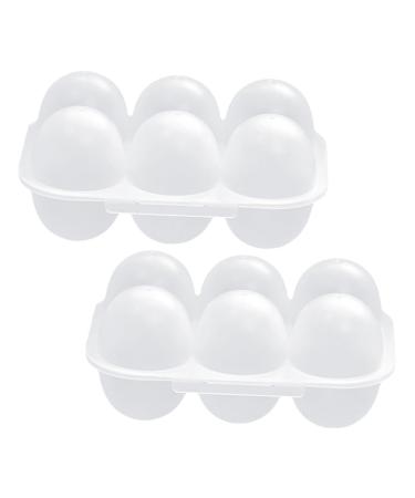 Zerodeko 2pcs Egg Storage Box Plastic Trays Eggs Fridge Egg Holder Egg Holder Dispenser Flat Shoes Organizer