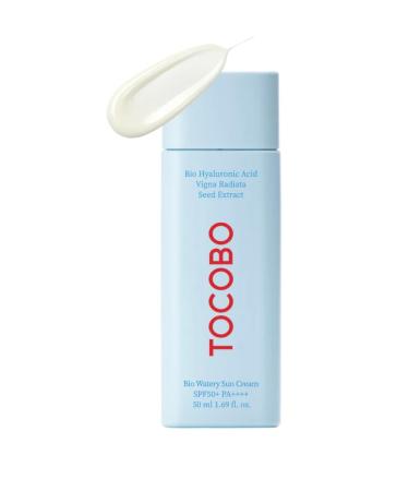 Bio Watery Sun Cream SPF50 PA++++ (50 ml / 1.69 fl.oz.) | Bio Hyaluronic Acid Vigna Radiata Seed Extract | Broad Spectrum Facial Sun Cream | Hypoallergenic | Vegan | No White Cast | Korean Sunscreen