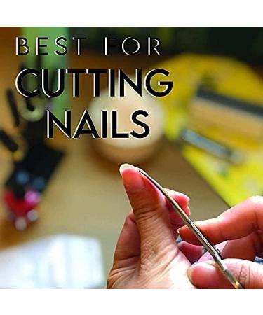 CRUZE Nail Scissors | Professional Multi-Purpose Manicure Curved Blade Scissors for Men and Women Nails Cuticle and Thick toenails - Buy Online on GoSupps.com