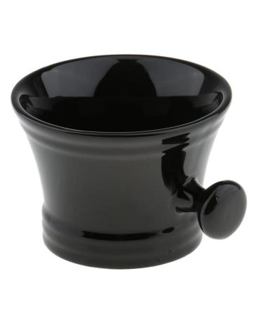 Colcolo Black Porcelain Shaving Bowl with Wrist - Lather Shaving Bowl