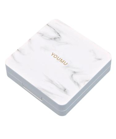 Healeved contact lens container container for contact lenses contact cleaner housing contact housing cleaning travel case for contact lenses contact case holder white colored contact lenses square