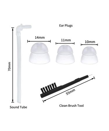 Universal BTE Hearing Aid Eartips Domes Set - 9 Double-Layer Ear Plugs, 4 Resound Tubes, 1 Cleaning Brush - Buy Online on GoSupps.com