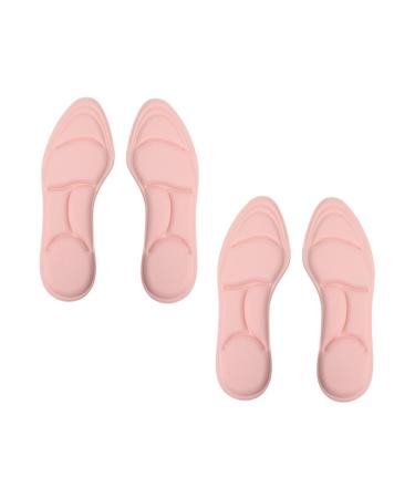 Beaupretty 2 Pairs Exercise Insert Pad Comfortable Insoles Massage Insoles Absorption Pad Sponge Insoles Breathable Insert Pad Pink 25X8.8cm