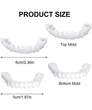 Frenzify Cosmetic Veneers - 2 Pairs of Dentures for Men & Women | Regain Your Smile with Easy-to-Apply Teeth Cover - Buy Online on GoSupps.com