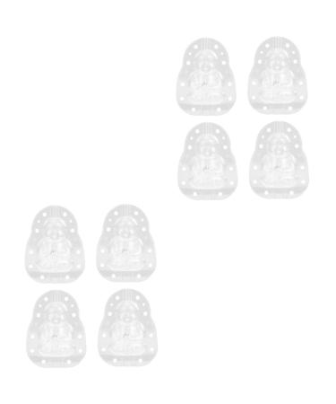 PRETYZOOM 8 Pcs Mini Gourd Mold Buddha Statue Baby Vegetable 5x3.5cmx2pcs Transparent Colorx2pcs