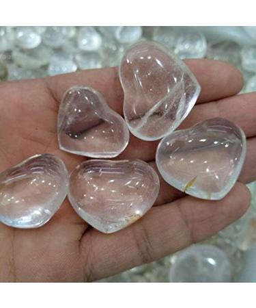 Natural Crystal Rough 5 Pieces Natural Clear White Heart Quartz Crystal Reiki Stones - Buy Online on GoSupps.com