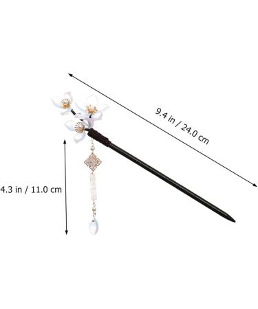 FRCOLOR Vintage Hair Stick Wooden Hair Chopstick Traditional Hair Pin Crystal Flower Hair Styling Accessory for Festival Cosplay Costume - Buy Online on GoSupps.com