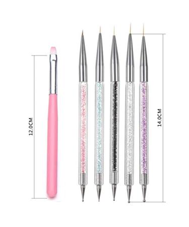 KoberrLi Dual-ended Nail Liner Pens Dotting Pen Brush Kit | Nail Art Tool - Buy Online on GoSupps.com