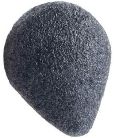Konjac Sponge for Face - 100% Natural with Activated Bamboo Charcoal - Gentle Exfoliation for All Skin Types | Eco-Friendly & Biodegradable - Black - Buy Online on GoSupps.com