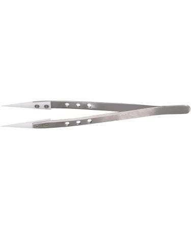 Straight Head Tweezers Tweezer Straight Tip Tweezers Straight Head Fine Tip Stainless Steel Ceramic Anti Magnetism Jumper Repair Tweezers Tweezer - Buy Online on GoSupps.com