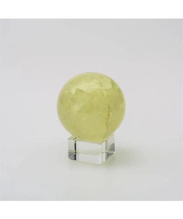 1pc 40mm-45mm Natural Crystal Clear Citrine Stones Sphere for Feng Shui Feng Shui Decoration Natural Stones and Minerals