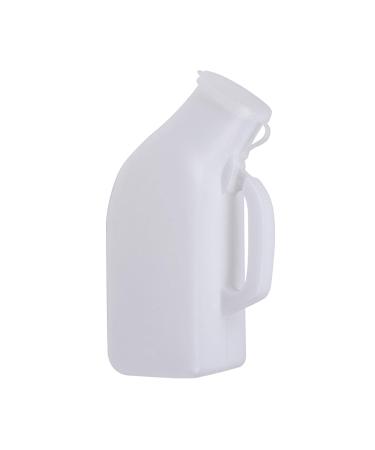 1000ML Male Urinal Long Neck Incontinence Pee Bottle Clear Plastic Urine Collection Device Spill Proof Device Portable Urinal Bottle Happy