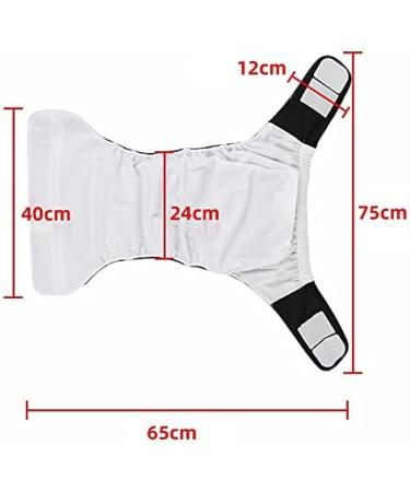 Reusable Adults Diapers - Washable Incontinence Nappy for Men and Women - Velcro Design - Waistline 19.68-49.60 inch - Black - Buy Online on GoSupps.com