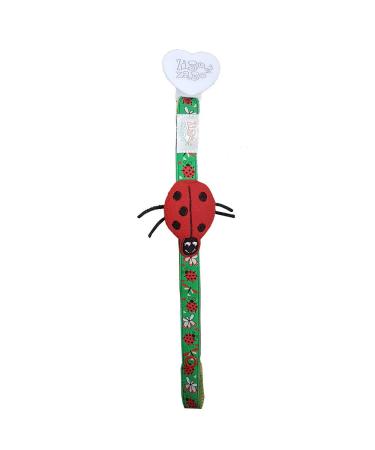 Zigozago - Pacifier chain made of fabric with a 3D ladybug