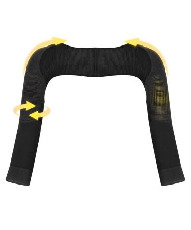 Shoulder Support Brace for Men & Women - Double Compression Sleeve for Tendinitis Relief - Breathable Sports Gear (Large Black - Buy Online on GoSupps.com