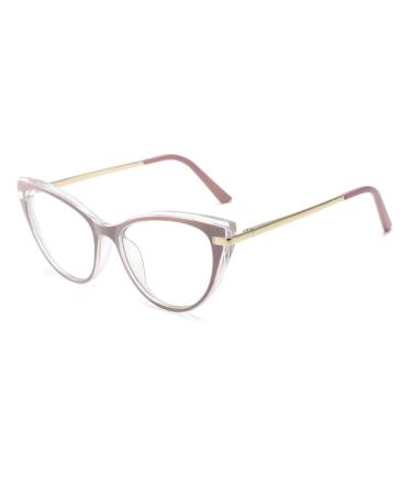 LJczka cat eyes glasses without strength women - blue light block glasses retro blue light glasses blue light filter for PC TV and cell phone purple