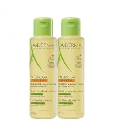 A-DERMA Exomega Control Emollient Cleansing Oil scratch-resistant 2 x 500 ml