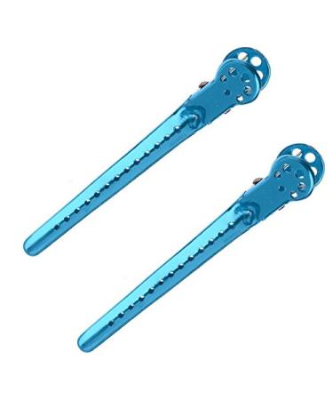 YS Park Hair Sectioning L-Clips for Hair Salons & Stylists 2pc (Blue)