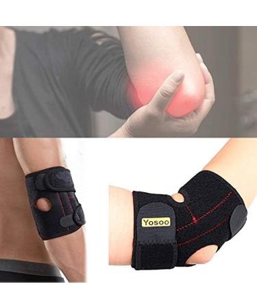 Yosoo Adjustable Neoprene Tennis & Golf Elbow Brace - Arm Support Strap for Pain Relief - Buy Online on GoSupps.com