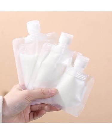 21Pieces Travel Portable Size Refillable Empty Squeeze Pouch Stand Up Spout Pouch Refillable Empty Squeeze Pouch for Lotion,Shampoo,Face Cream,Squeezable Bags ,Leakproof (30 ml, 50 ml, 100 ml)