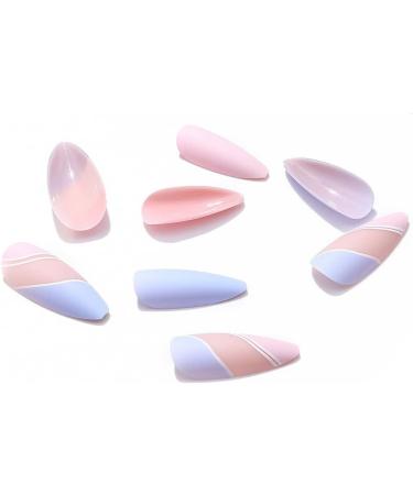 French False Nails Pink Heart Press on Nails Ballerina Acrylic Stick on Nails Almond Fake Nails 24pcs for Women and Girls (Color : Pink Size : C) - Buy Online on GoSupps.com