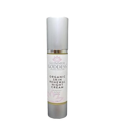 GLIMMER GODDESS Night Cream Face Moisturizer - Lavender Vegan 24 Hr Hydration Anti-Aging Natural - 2 oz