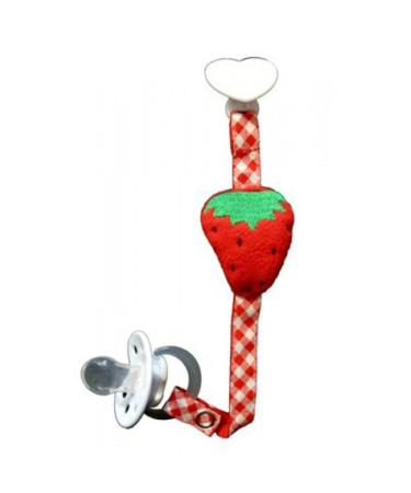 Zigozago - Handmade pacifier clip pacifier chain strawberry