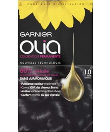  Hygi ne Beaut Garnier - Permanent Hair Color Absolute Black 1.0 - Olia - 120g - Pack of 2 - Fast Delivery in France - Price Per Pack - Buy Online on GoSupps.com