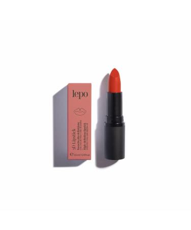 LEPO LEPO | 3D Lipstick high-definition lipstick no. 110 poppy with rice wax and jojoba oil intense color and perfect hydration for lips with a three-dimensional appearance