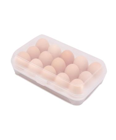 OSALADI 15 Eggs Egg Holder Tray Egg Holder Basket Egg Holder for Fridge Egg Storer Container Box Egg Tray White Medium