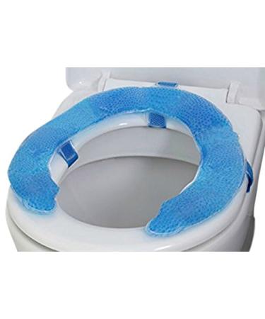 Z-Comfort Gel Beaded Soft Toilet Seat Cushion Protectant Waterproof Cushion 10 Oz Blue