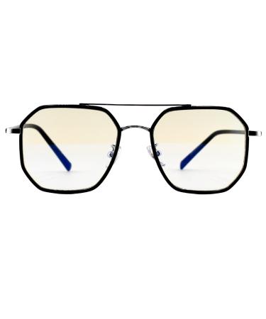 Adult Blue Light Blocking Glasses - M2113 - 2 Colors Silver - Black
