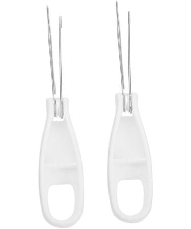 Button Hook Helper 2pcs Clothes Wearing Button Hook Dressing Assistance Tool Button Pulling Wearing Tool Fixed Button Hook 15.5X3X1.5CM White - Buy Online on GoSupps.com