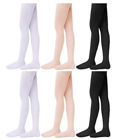 6 Pairs Girls Dance Tights Ballet Dance Tight Soft Toddler Dance Tights for Toddler Girls Favor Color Set 1 Small