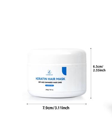 Keratin Hair Mask for Dry & Damaged Hair - Deep Repair Treatment (7.05oz) for All Hair Types - Buy Online on GoSupps.com