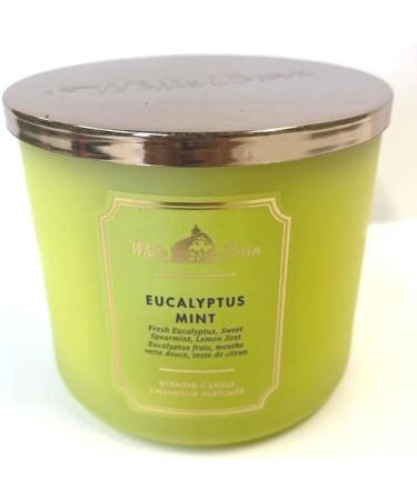 Shop Bath and Body Works White Barn 3-Wick Candle with Essential Oils - Eucalyptus Mint 14.5 oz | International Shipping Available - Buy Online on GoSupps.com